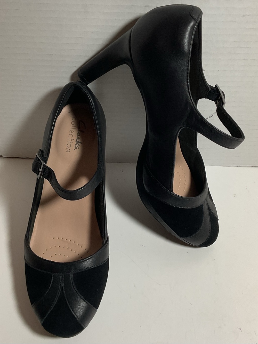 Clarks Ambyr Maryjane Heels Black Leather Pump - Picture 4 of 15